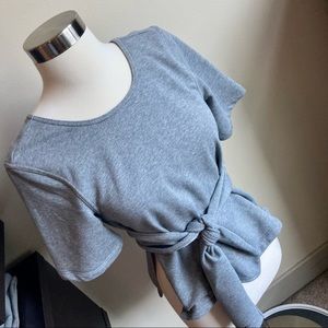 Nike yoga top short sleeve wrap